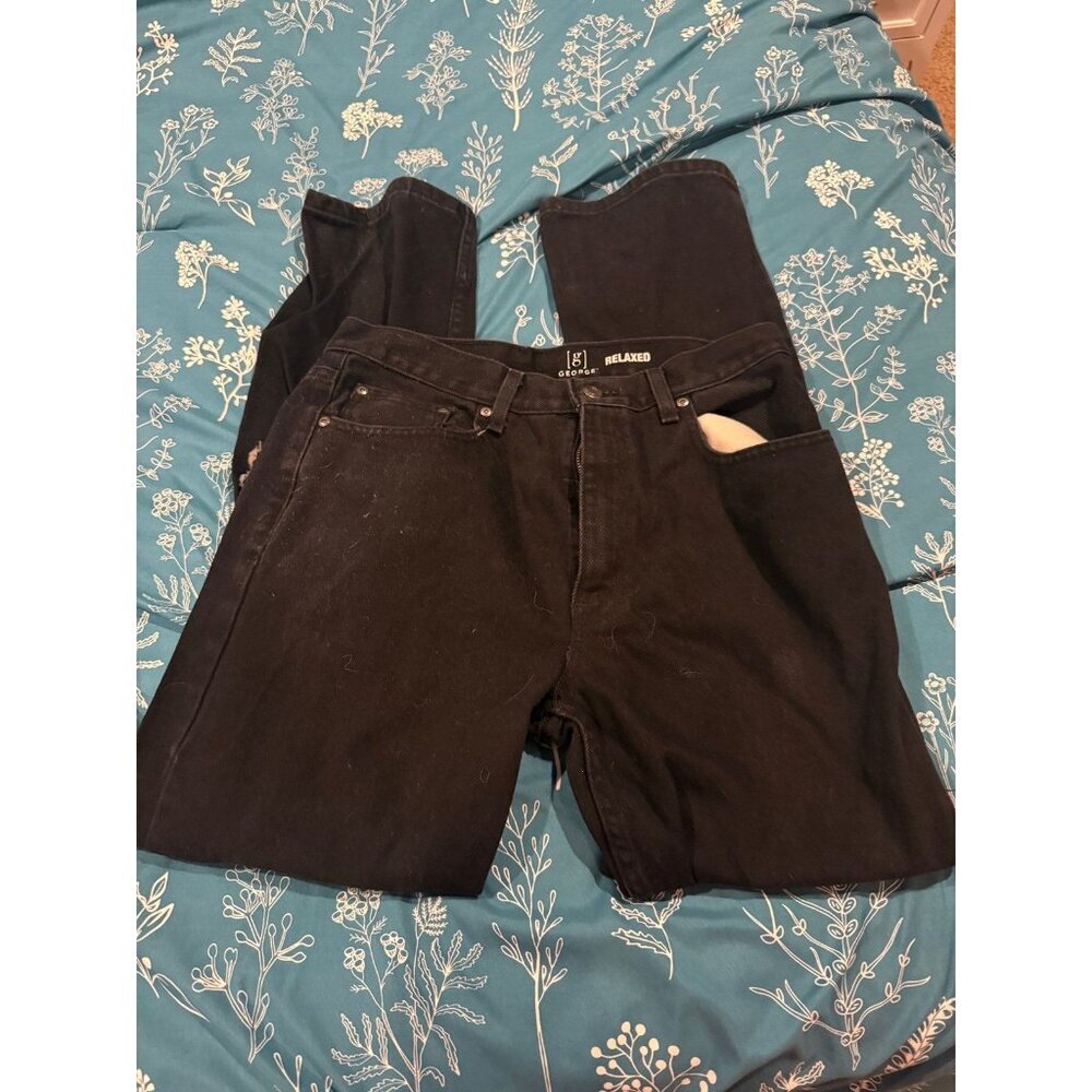 6 FOR $10 Mens black pants George size 32x32